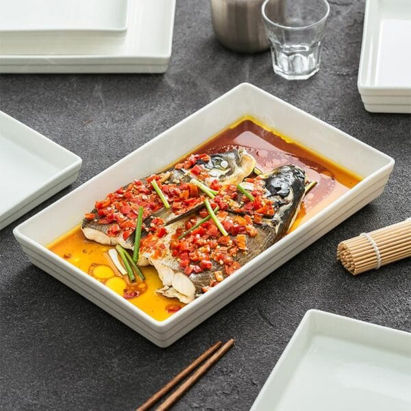 White Ceramic Serving Tray Sublimation Wholesale - Image 3
