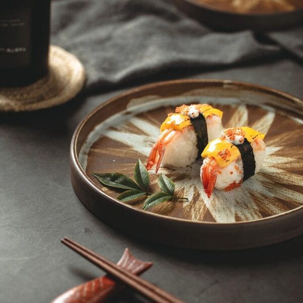Black Frosted Rectangular Ceramic Plate Wholesale - Image 3