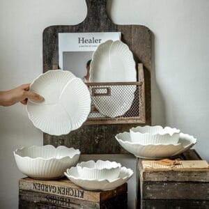 White Ceramic Dinner Tray Wholesale