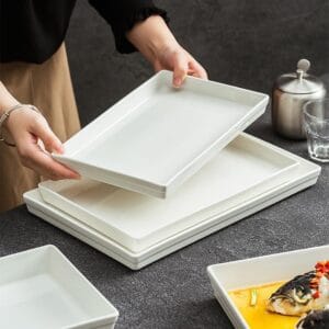 White Ceramic Serving Tray Sublimation Wholesale
