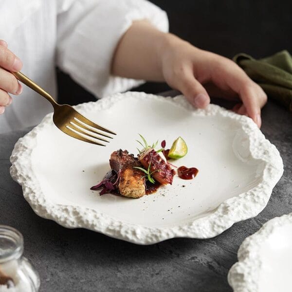 Ceramic Tableware Stone Grain Plate Wholesale - Image 2
