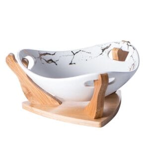 Marble Gold Ceramic Fruit Salad Bowl Wholesale
