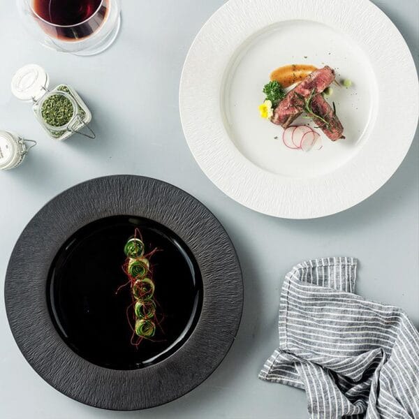 Flat White Porcelain Dinner Plates Wholesale - Image 4
