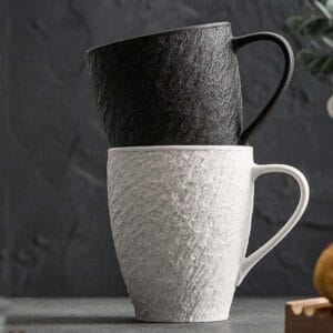 Black Stone Pattern Ceramic Cup Wholesale