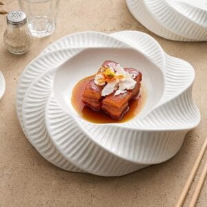 White Ceramic Dinner Plate Pasta Wholesale