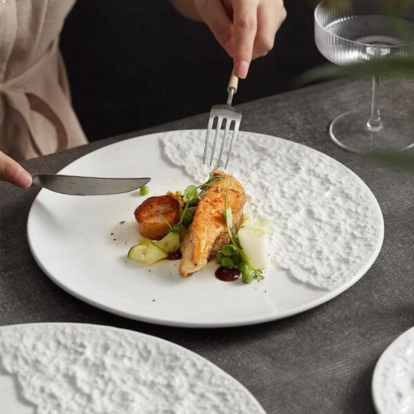 Round Ceramic Dinner Plates Matte Wholesale