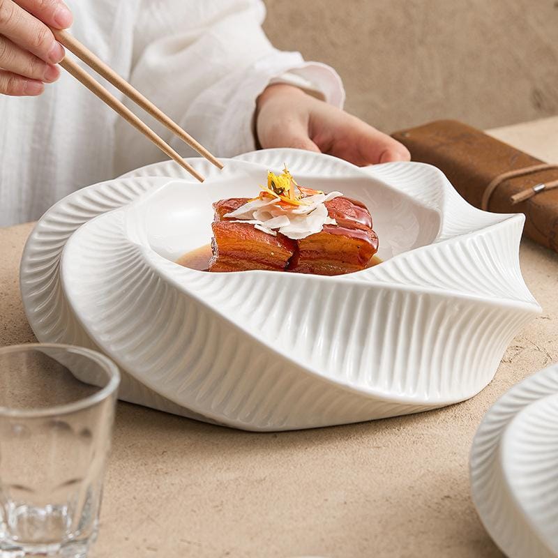 White Ceramic Dinner Plate Pasta Wholesale - Image 3