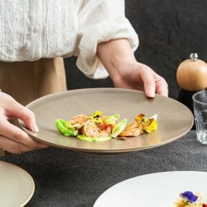 Antique Reactive Glazed Ceramic Plate Wholesale