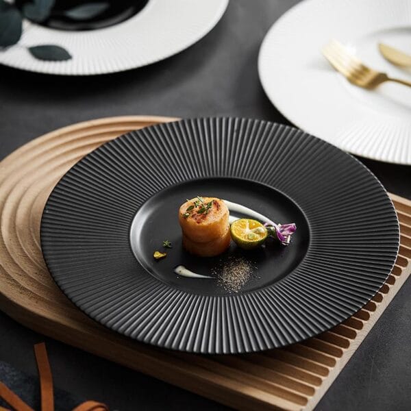 White Porcelain Dinner Set Plates Wholesale - Image 3