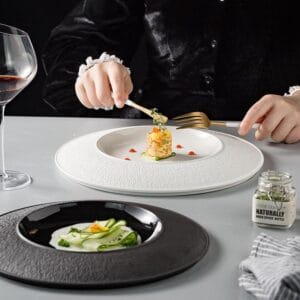Matte Black Nordic Porcelain Dinner Plate Wholesale