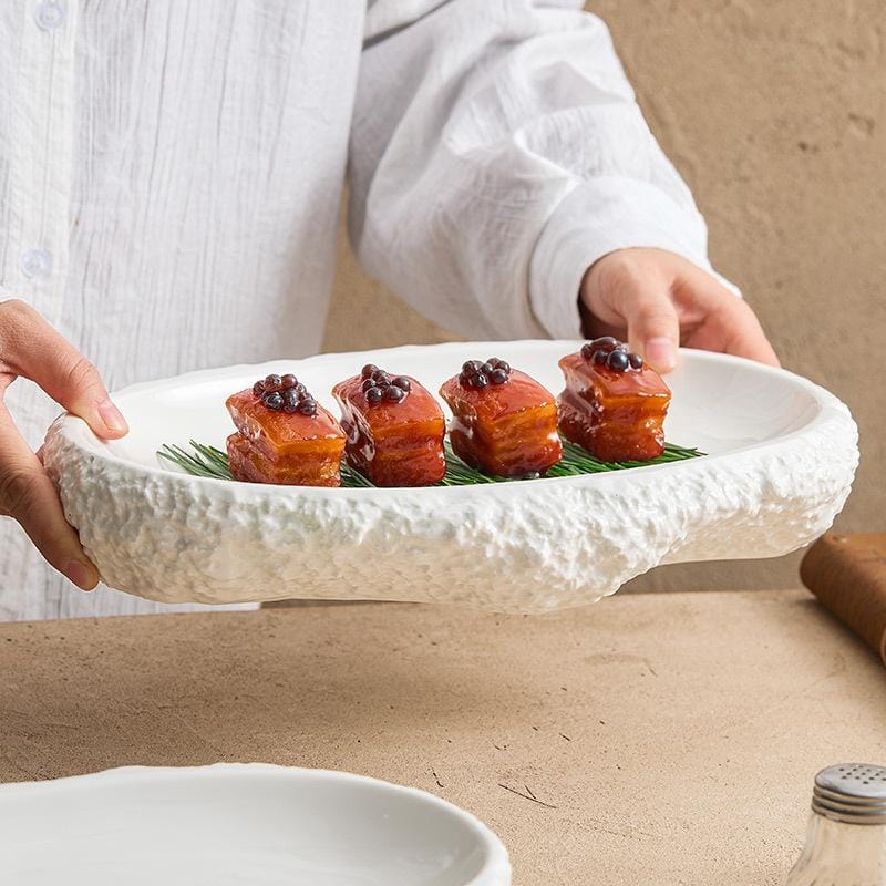 Porcelain Oval Dinner Plate Multi Size Wholesale - Image 2