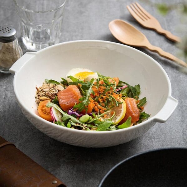 Matte White Ceramic Dinner Plate Set Wholesale - Image 3