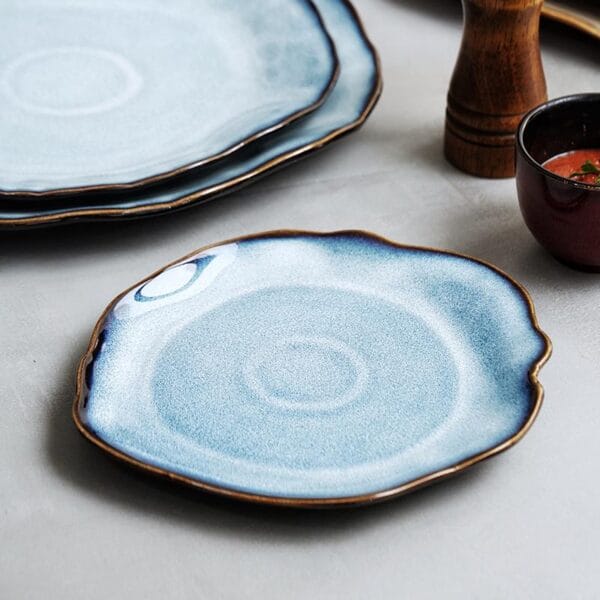 Handmade Rustic Ceramic Rectangular Plate Wholesale - Image 4
