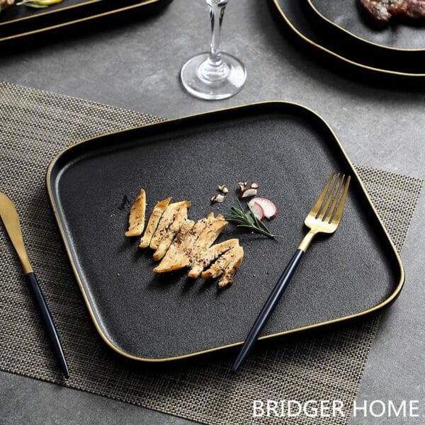 Matte Black Ceramic Charger Plates Wholesale - Image 3