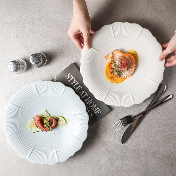 Petal Series Ceramic Dinner Plate Wholesale - Image 4