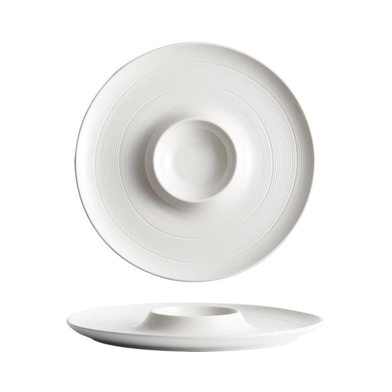 White Ceramic Pasta Plate Wholesale - Image 3