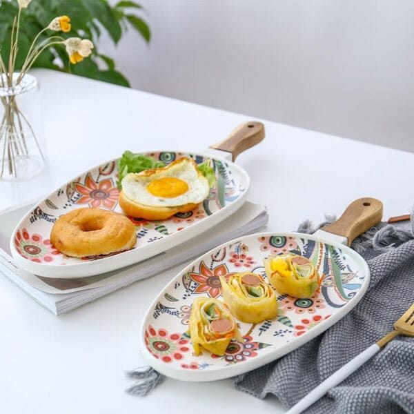 Embossed White Ceramic Restaurant Plate Wholesale - Image 2