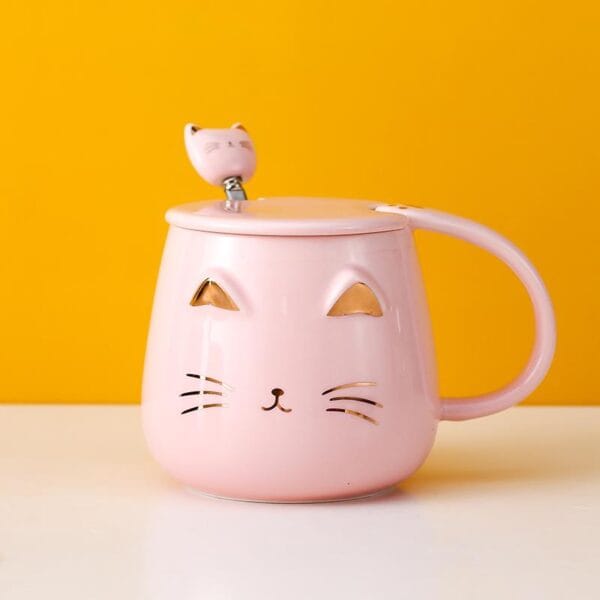 Cat Mug with Spoon Wholesale - Image 2