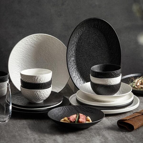 Black Rectangle Ceramic Cheese Board Wholesale