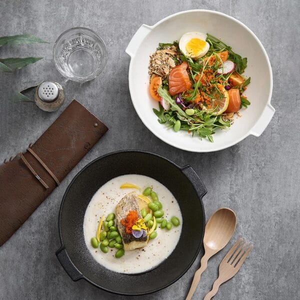 Matte White Ceramic Dinner Plate Set Wholesale - Image 4