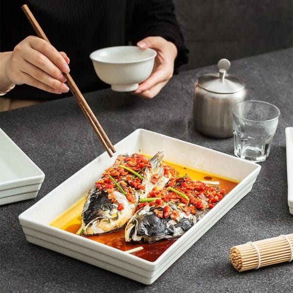 White Ceramic Serving Tray Sublimation Wholesale - Image 4