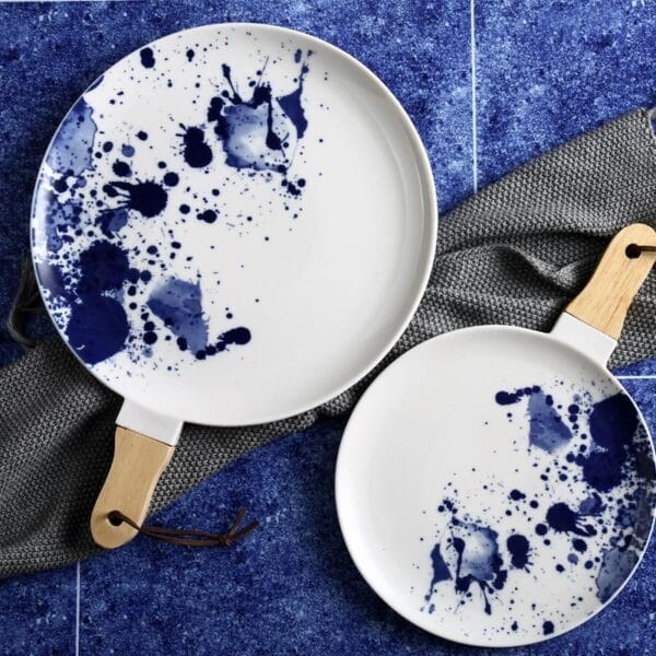 Nordic Ceramic Dinner Plate Wooden Handle Wholesale - Image 2