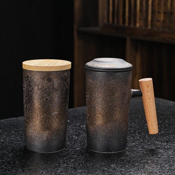 Japanese Rust Glaze Ceramic Mug Wholesale - Image 2