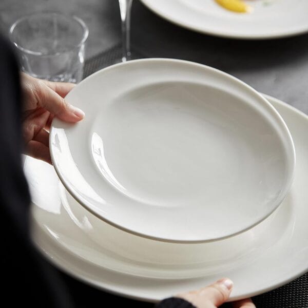 Golden Embossed Ceramic Dinner Plate Wholesale - Image 4