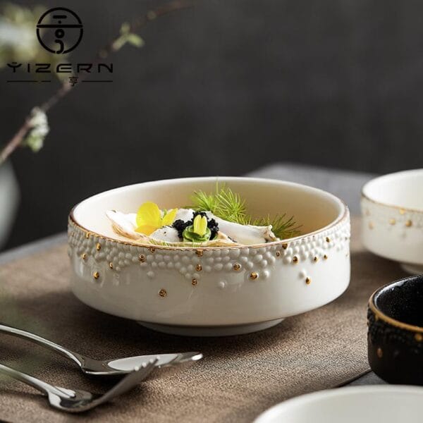Triangle Cobblestone Porcelain Plate Wholesale - Image 4