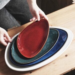 HoReCa Custom Logo Porcelain Shallow Plate Wholesale