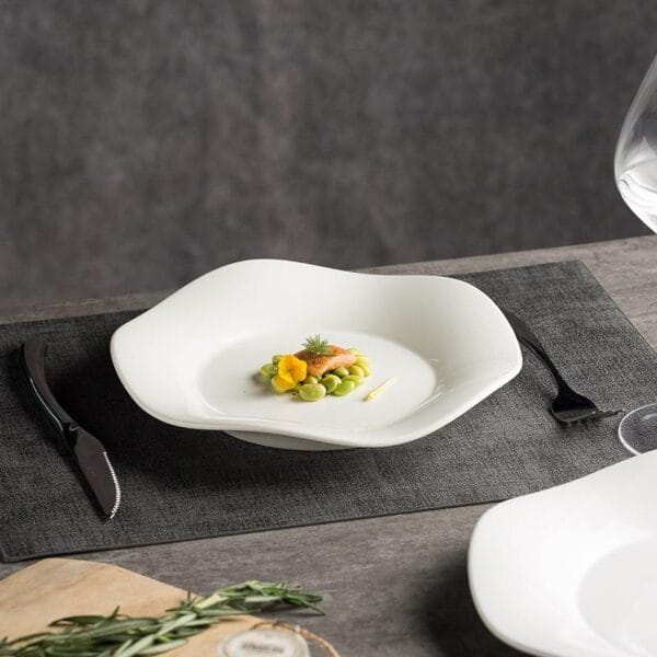 Irregular Porcelain Dinner Plate Wholesale - Image 3