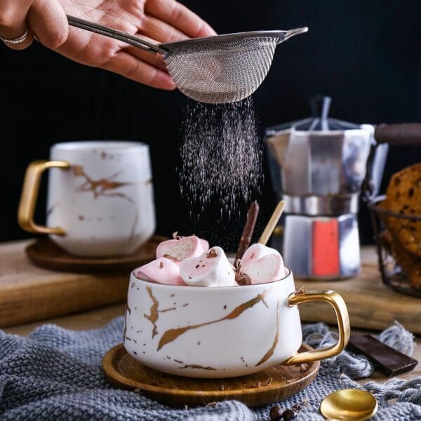 Marble Gold Ceramic Coffee Mug Wholesale - Image 3