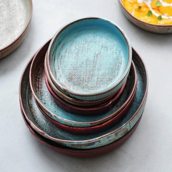 Matte Black Speckled Ceramic Plate Set Wholesale - Image 3