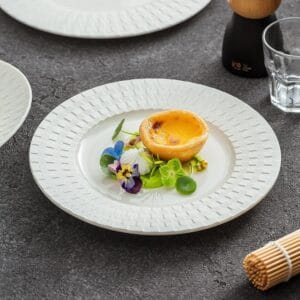 Embossed Porcelain Dinner Plate Wholesale