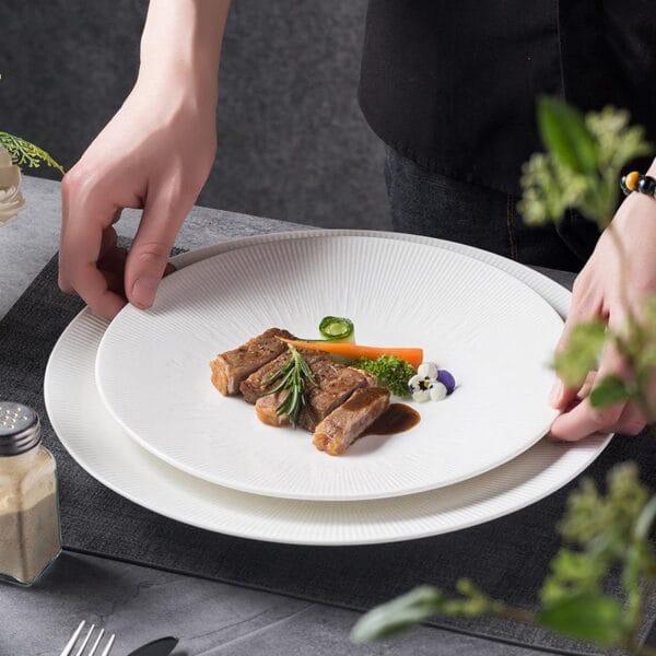 HoReCa Vintage Porcelain Dinner Plate Wholesale - Image 2