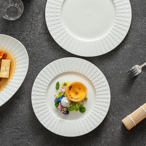 Embossed Porcelain Dinner Plate Wholesale - Image 4