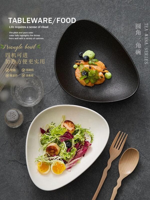 Matte Black Speckled Ceramic Plate Set Wholesale - Image 3