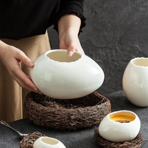 Porcelain Bird Nest Egg Shell Bowl Wholesale - Image 3