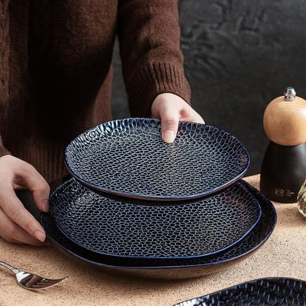 Irregular Ceramic Dinner Plate Tray Wholesale - Image 4