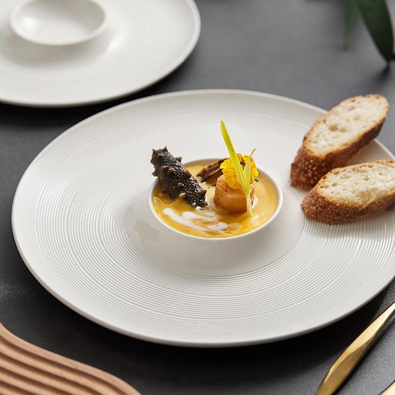 White Ceramic Pasta Plate Wholesale - Image 4