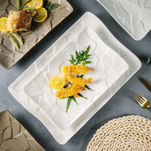 Japanese Ceramic Rectangle Serving Plate Wholesale - Image 4