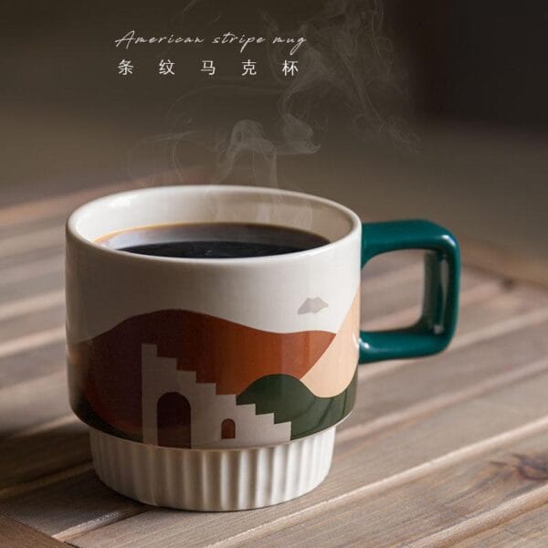 Matte Pink Ceramic Mug Set Wholesale