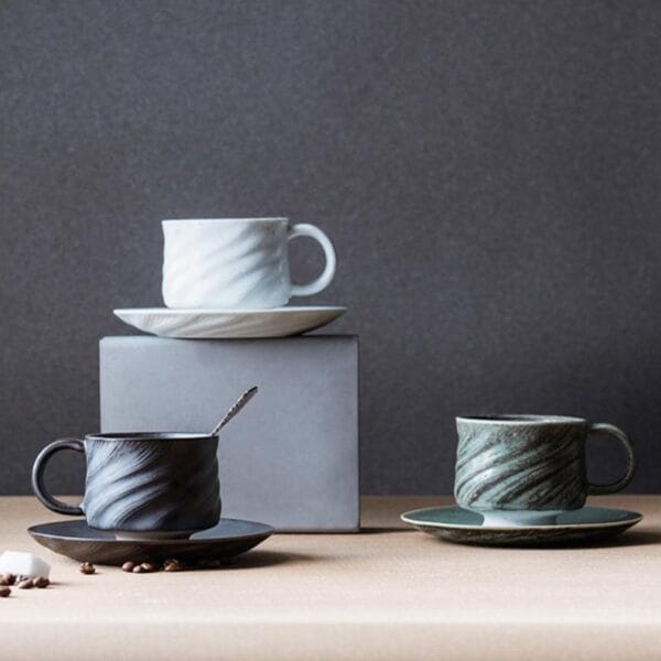Multicolor Ceramic Coffee Cup Set Customizable Wholesale - Image 2