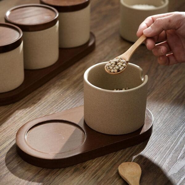 Japanese Ceramic Spice Jars Set Wholesale Horeca - Image 3