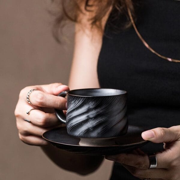 Multicolor Ceramic Coffee Cup Set Customizable Wholesale - Image 3