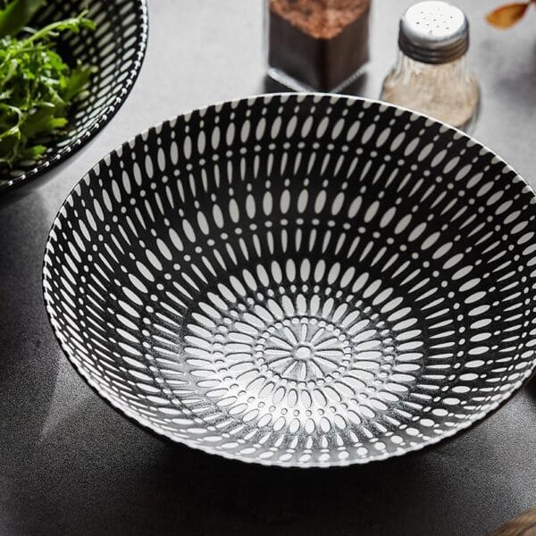 Black White Porcelain Tableware Bowls Wholesale - Image 3