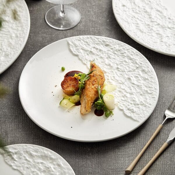 Round Ceramic Dinner Plates Matte Wholesale - Image 3