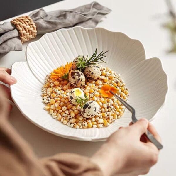 White Ceramic Dinner Tray Wholesale - Image 4