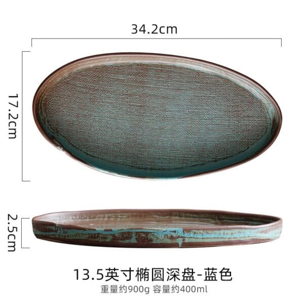 Blue Ceramic Dinnerware Fish Dishes Wholesale - Image 3