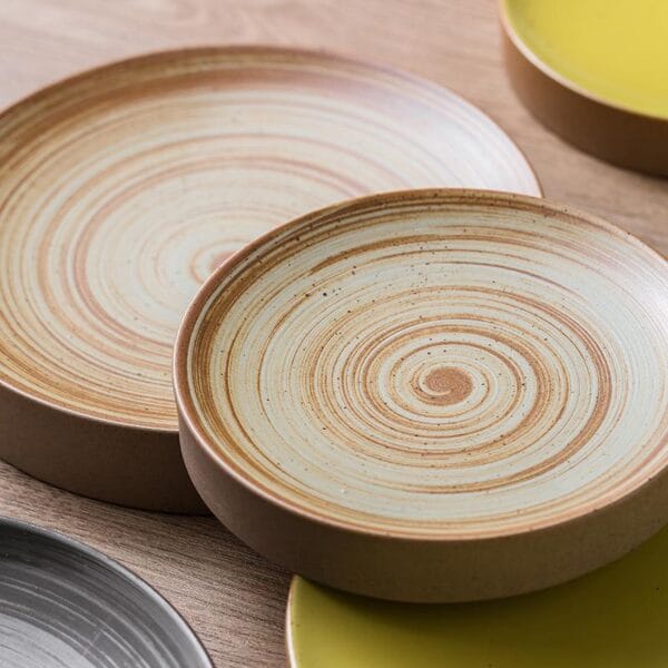 Rustic Porcelain Dinner Plate Set Wholesale - Image 2